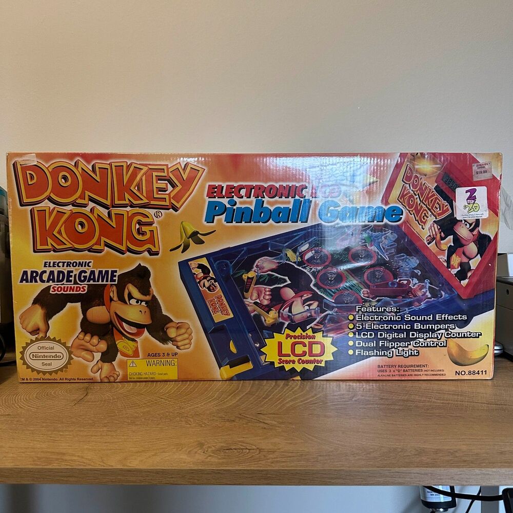 New Old Stock RARE 2004 Nintendo DONKEY KONG Electronic Pinball Game